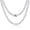 White Gold, variant on Priscilla 18k White Gold Plated Necklace with Simulated Diamond Crystals for Women