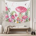 thumbnail image 5 of Mushroom Tapestry for Bedroom Wall Hanging Tapestry, Pink Butterfly Rustic Botanical Leaf Ceiling Backdrop Tapestries Poster Blanket Wall Decor for Teens Room Living Room Dorm 59" x 79", 5 of 8