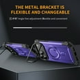 thumbnail image 2 of Designed for iPhone 17 Pro Max Armor Case with Camera Cover Stand, Shockproof Protection, Support Magnetic Wireless Charger Rugged Cover for iPhone 17 Pro Max, Support Car Magnetic Holder - Purple, 2 of 7