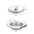 thumbnail image 2 of 2pcs Kitchen Sink Strainer Baskets, EEEkit Drain Strainer with 4.3" Wide Rim and Drain Plug Cover, Stainless Steel Food Catcher for Sink, 2 of 6