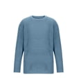thumbnail image 3 of ameIAEA Mens Sweater Crewneck Knit Sweaters Long Sleeve Solid Color Casual Textured Pullover Sweater, 3 of 5
