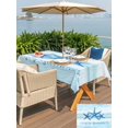 thumbnail image 5 of Outdoor Tablecloth with Umbrella Hole for Patio/Picnic/Party/Camping, Ocean Strafish Waterproof Table Cloth Rectangle Table Cover Washable, Summer Sea Strfish Ombre Blue (60"x 102"), 5 of 8