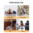 thumbnail image 2 of 15 Inch Round Placemats Set of 6, Navy Blue Striped Non Slip Heat Insulation PP Table Mats, Farmhouse Stripes Modern Abstract Art Washable Place Mats for Kitchen Dining Party Table Decor, 2 of 7