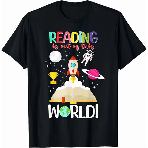 Reading is Out of This World Spaceship Astronaut Back School T-Shirt