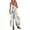 White, variant on TIHLMK Womens Rompers Women's Casual Jumpsuits Summer Sleeveless Printed Loose Jumpsuit Wide Leg Pant Romper With Pocket Gifts for Women