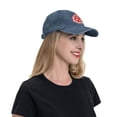 thumbnail image 4 of DouZhe Adjustable Washed Cotton Baseball Cap - Fish Koi Prints Vintage Dad Hat Unisex Sports Caps (Blue), 4 of 6