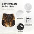 thumbnail image 4 of Balery Cool Black Gold Dragon Pantalones cortos deportivos para mujer con forro y dos bolsillos, elásticos, para entrenamiento, gimnasio, yoga-Medium, 4 of 7