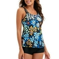thumbnail image 3 of ZVAVZ Vintage Swimsuit for Women Tankini Bathing Suits for Women Two Pieces Tummy Control Swimsuit Fashion Floral Printed Plus Size Swimwear Suit Swimsuit Bottoms for Women Tummy, 3 of 7