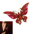 thumbnail image 2 of Crystals Adorned Butterfly Brooch Enamel Finish Multipurpose Fashion Accessory Ideal Gift for Special Occasions, 2 of 18