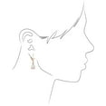 thumbnail image 4 of GEMSME White Gold / Yellow Gold Plated Teardrop Pear Opal Crystal Dangle Earrings For Women, 4 of 5