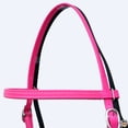 thumbnail image 2 of HILASON Western Horse Biothane Leather Headstall Tack Pink & Black, 2 of 3