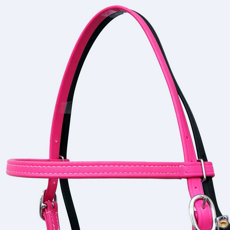 HILASON Western Horse Collier de poitrine en cuir Biothane Rose