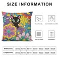 thumbnail image 5 of HENGT Groovy Flowers Throw Pillow Cover,Colorful Flowers Rainbow Geometric Wave Stripes Cushion Cover for Camper Office,Retro Garden Botanical Blossom Pillowcase Outdoor Pillow Cover Single, 5 of 5