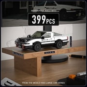 AE86 Initial D Toy Car Building Blocks Sets with Acrylic Display Case, Collectible Model 27013, Cool Simulation Cockpit Speed Racing Car for Fans (399 Pieces)