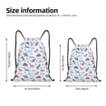thumbnail image 2 of Xecao Dinosaur Pattern Sports Drawstring Backpack - String Swim Gym Bag with Wet Proof Pocket for Women&Men-Small, 2 of 6