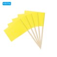 thumbnail image 3 of 100 Pcs Flag Toothpicks Cheese Markers Colored Cake Toppers Yellow, 3 of 8