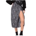 thumbnail image 2 of Women's Flowy Floral Print Boho A-line Long Skirt Leopard Skirt High Low Split Summer Beach Midi Wrap Skirts, 2 of 4