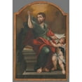 thumbnail image 2 of Jan Fignowski 14x18 Black Ornate Wood Framed Double Matted Museum Art Print Titled - Saint Matthew, 2 of 5