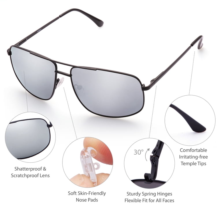 LotFancy Polarized Aviator Sunglasses for Men, Driving  display picture 1