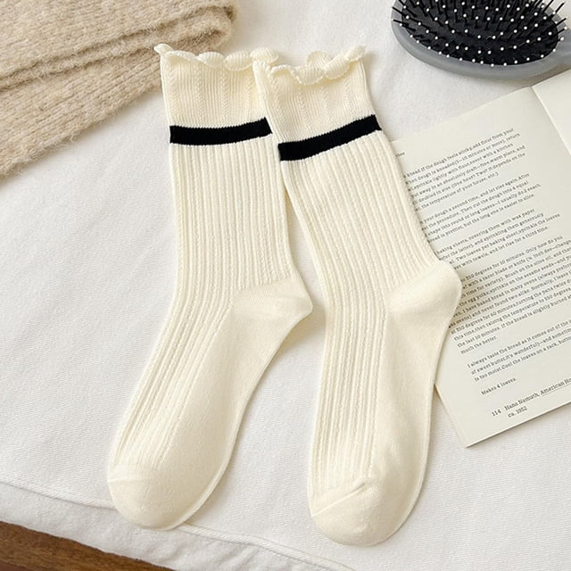 Calcetines largos para mujer, cómodos, de moda, que combinan con todo, calcetines de algodón para mujer