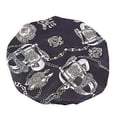 thumbnail image 5 of Gorro de dormir extragrande de satén de seda para cabello rizado, gorro reversible de doble capa para cabello negro natural., 5 of 5