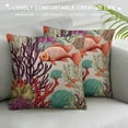 thumbnail image 3 of COMIO  Coral Pillow Covers,Decorative Throw Pillow Underwater Natural Elements Coral Reef Vivid Clam Pillow Cases Square Cushion Covers for Home Sofa Couch Colorful, 3 of 5
