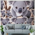 thumbnail image 4 of BCIIG Koala Tapestry Wall Hanging Unique Style Graphic Tapestries Home Wall Decor Art Living Room Bedroom Apartment Farmhouse Dorm 60x50inch, 4 of 6