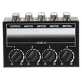 thumbnail image 2 of Mezclador Estéreo, Caja Divisora ​​de Audio Portátil De Ganancia De Metal -12dB De 6,35 Mm De Bajo Ruido Para Clubes Pequeños Para Reproductores De CD EOTVIA No, 2 of 7