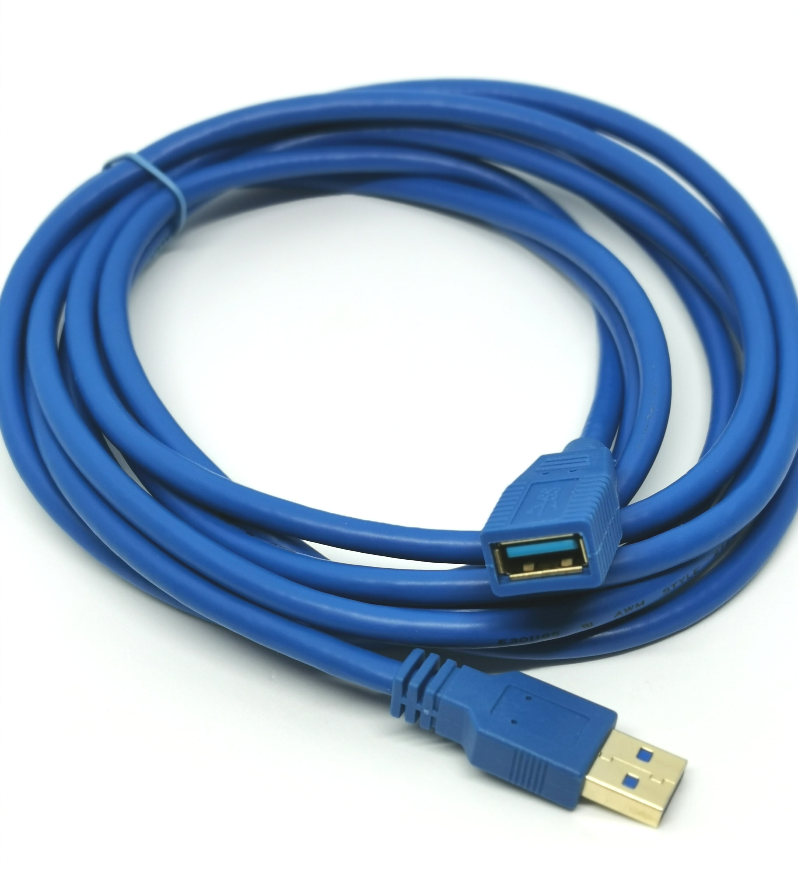 6Ft USB 3.0 Gold Plate Type A Male to Female M/F Extension Cable Blue