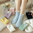 thumbnail image 4 of MZXELPRJD No Show Socks Womens Fuzzy Socks Ear Design Tube Socks Cute Animal Socks Fluffy Soft Winter Warm Socks Christmas Easter Giftsfor Women, Socks Womens Size 9-11 Khaki, 4 of 5
