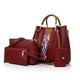 thumbnail image 1 of Set 4 Bolsos Cuero Sintetico Bolso Casual Dama Hombro Rojo, 1 of 2
