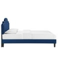 thumbnail image 4 of Platform Bed Frame, Rivet Nailhead, King, Blue Navy, Velvet, Mid Century Bedroom, Modern Contemporary Boutique HB35476, 4 of 12