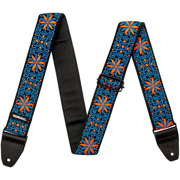 Dunlop Jimi Hendrix Blacklight Fillmore Guitar Strap Blue