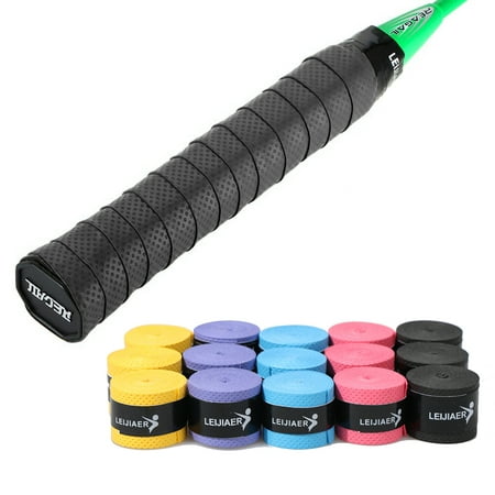 Pack of 15pcs Tennis Racket Overgrips Anti-skid Sweat Tape Wraps Badminton Racquet Over Grip Fishing Rod Sweat Band