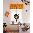 thumbnail image 4 of Halloween Valances for Windows Cute Orange Pumpkin Monster Window Curtain Rod Pocket Snowmen Holiday Window Treatment Decor Valances for Kitchen Living Room Bedroom 42x12in, 4 of 7
