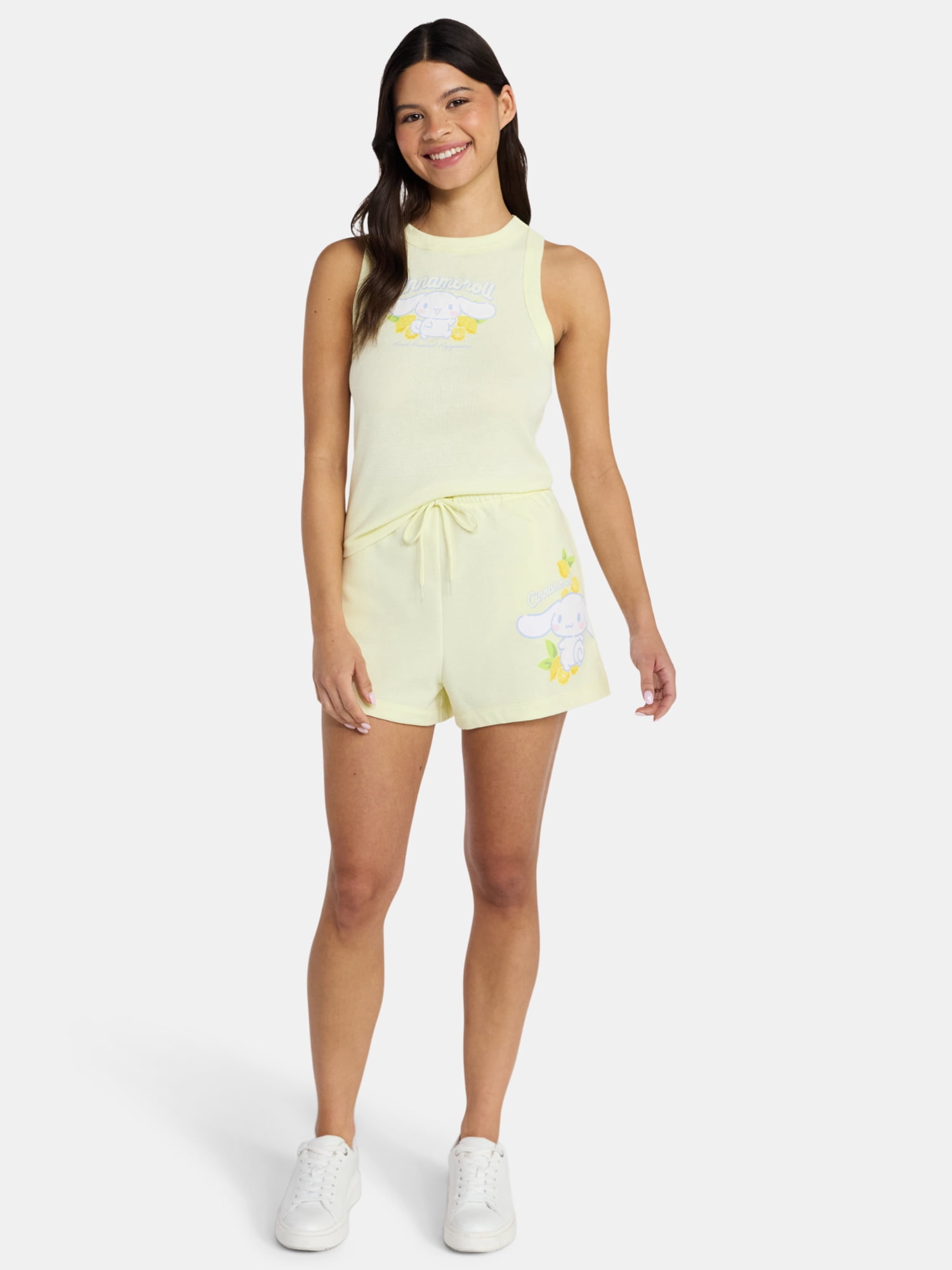 Hello Kitty Cinnamoroll Women's Graphic Tank Top and Shorts Set, 2-Piece, Sizes XXS-XXL