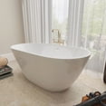 thumbnail image 3 of SOTUBX Free Standing Tub 65" Acrylic Freestanding Bathtub Matte White Soaking Bath Tub with Overflow and Chrome Anti-blockage Drain A07 Stand Alone tub, 3 of 9