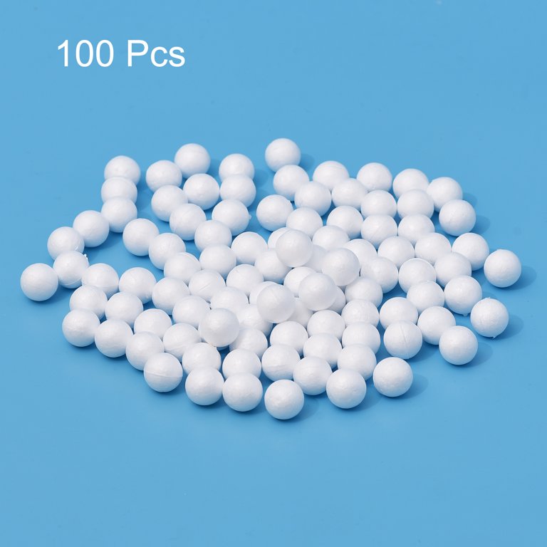Craft Balls 100-Pack 0.8 Inch Blank Foam Balls For Crafts - Polystyrene ...