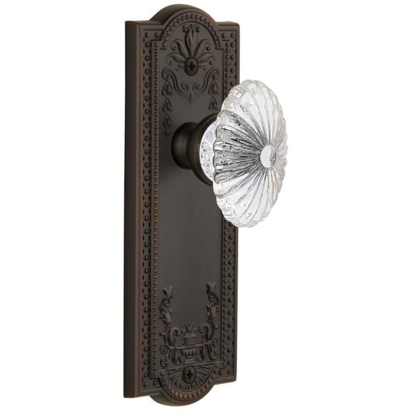 Grandeur Parbur_Prv_238 Parthenon Solid Brass Rose Privacy Door Knob Set - Bronze