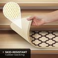 thumbnail image 4 of Set of 15 Skid-Resistant Carpet Stair Treads – Moroccan Trellis Lattice – Vanilla Cream & Coffee Brown – 9 In. X 36 In., 4 of 5