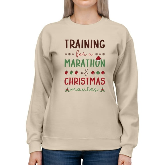 Christmas Movie Marathon. Sweatshirt Women -Smartprints Designs, Female 4X-Large