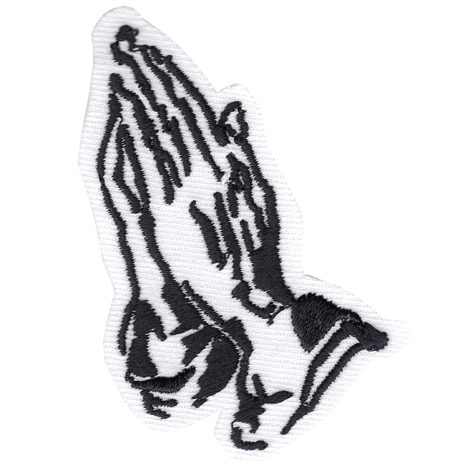 New Praying Hand Yellow Embroidered Iron Sew on Patch #1797Y