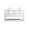 thumbnail image 3 of Elegant Decor Larkin 60" Solid Wood MDF Single Bathroom Vanity in White, 3 of 8