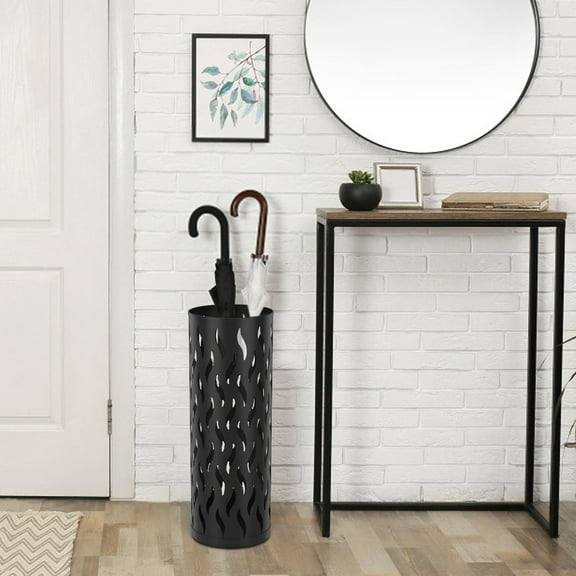Pluokvzr Metal Umbrella Holder Hollowed Square Free Standing Umbrella Rack Decorative Umbrella Stand Freestanding Umbrella Storage Rack Umbrella Organizer for Home Entryway Office
