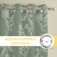 thumbnail image 6 of Dark Green Botanical Kitchen Curtains Window Panels, Pastoral Elegant Spring Floral Insulated Window Treatment Curtain, Grommet Curtains for Bedroom/Living Room/Bathroom, 2 Piece 42"Wx54"L, 6 of 8