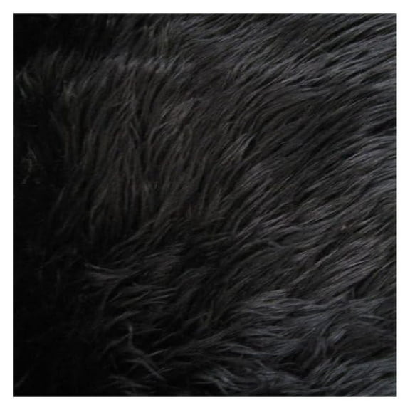 Black Shag Faux Fur Fabric 60" Wide