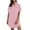 Pink, variant on Horkkom Shirt Dresses for Women Summer Beach Mini Button Down Dress Solid Color Short Sleeve Sundresses with Pocket Black L