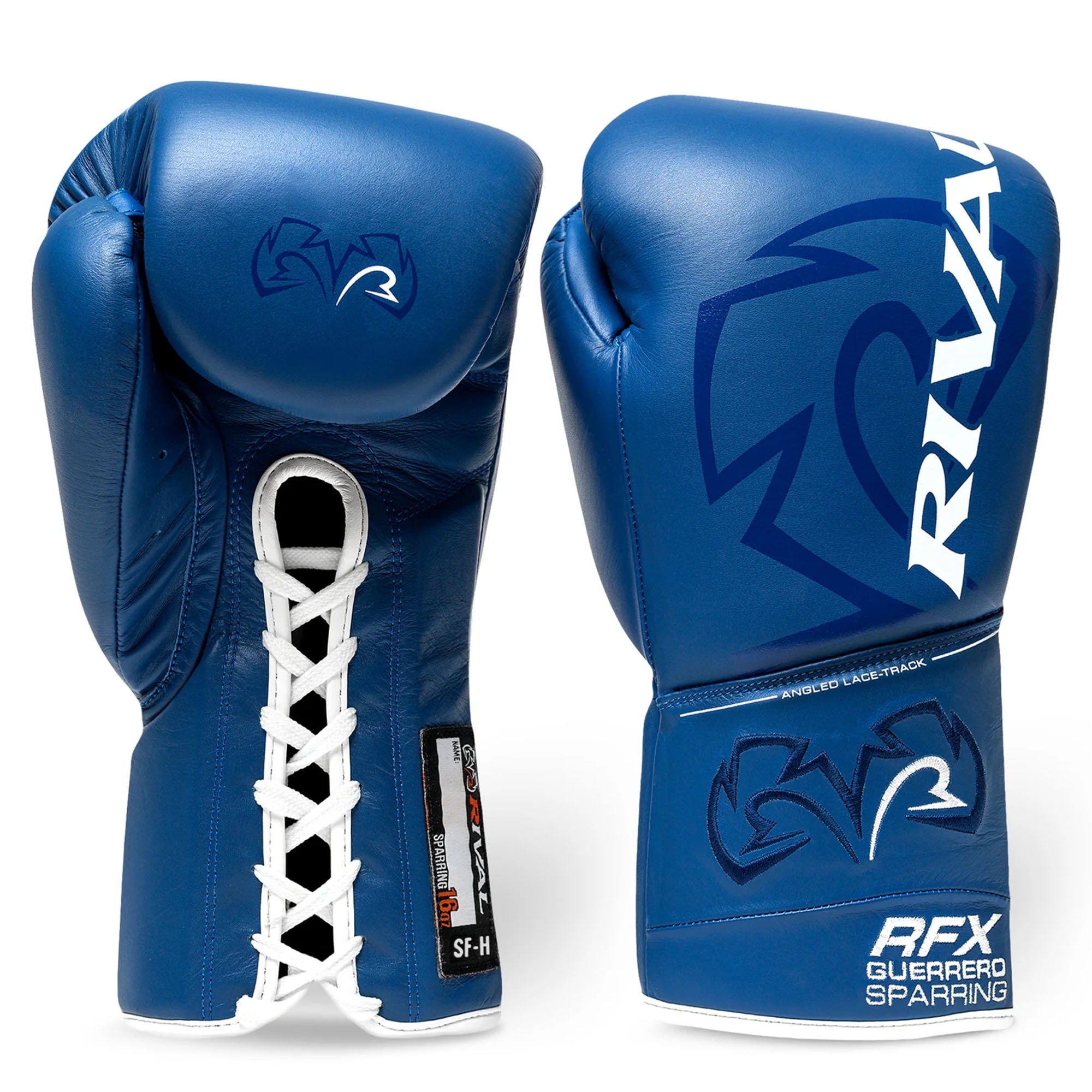 Rival Boxing RFX-Guerrero SF-H Lace-Up Sparring Gloves - 20 oz. - Blue