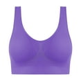 thumbnail image 4 of Gmluru Bras for Women Seamless Comfort Wire-Free Bra 5-Pack Soft Breathable Racerback for Gentle Lift Purple (3XL), 4 of 5