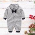 CHNGTO Hot Selling 2024 Newborn Baby Boys Long Sleeve Bow Outsie